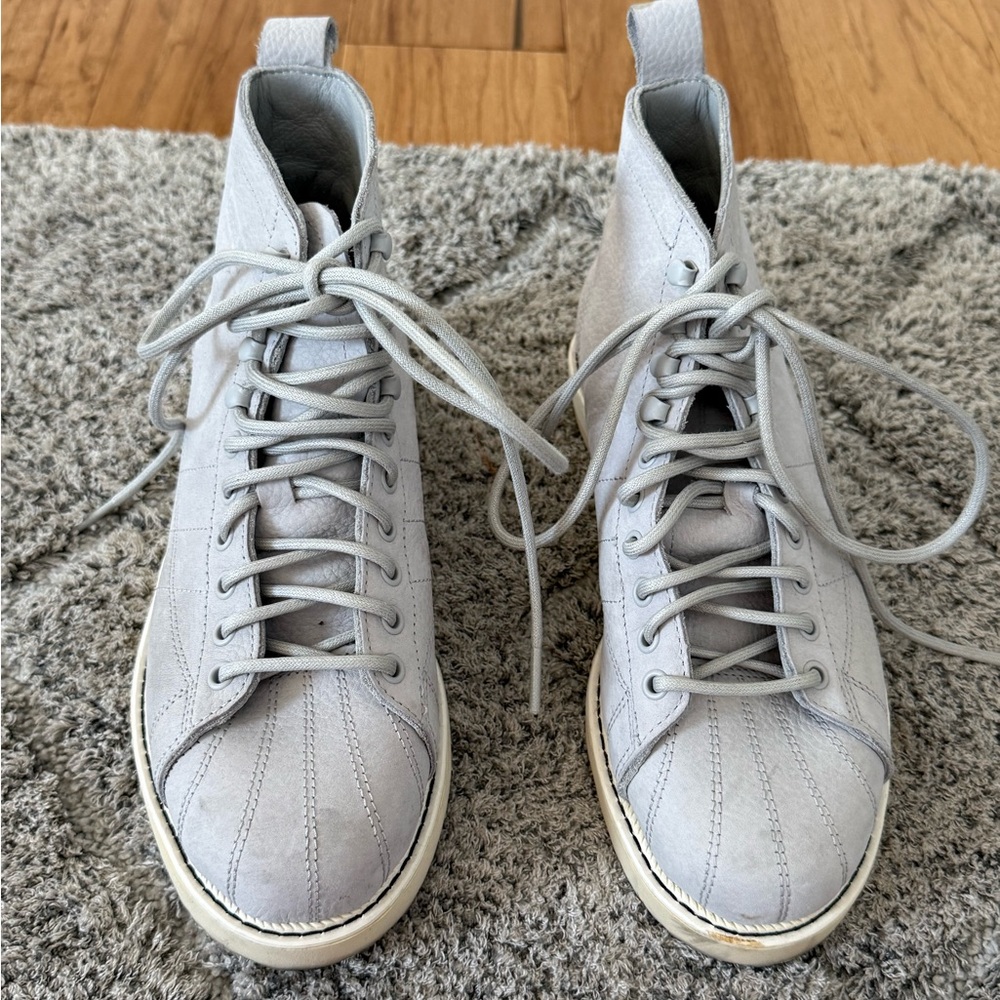 Adidas Light Gray High-Top Casual Sneakers